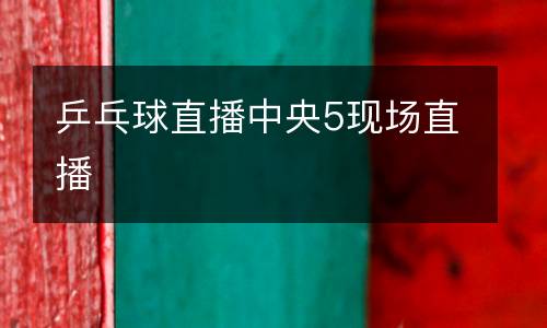 乒乓球直播中央5現場直播